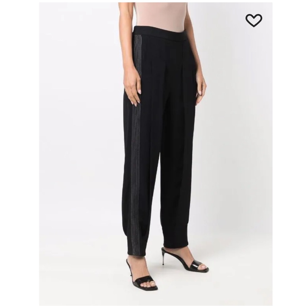 Stella McCartney Christelle contrast stitch trousers black